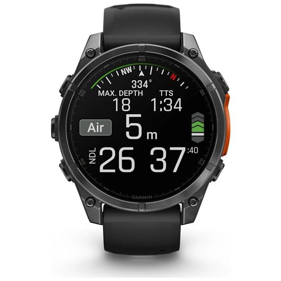 Смарт-годинник Garmin fenix 8 47mm, AMOLED, Glass/SS, SlateGray Steel/Black, BlkBnd, GPS (010-02904-00) | Зображення 7