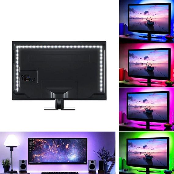 Світлодіодна стрічка от USB, 5 м, Led mood light / Багатокольорова LED підсвітка /  Стрічка з Bluetooth | Зображення 4