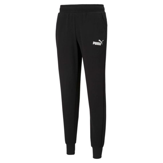Штани спортивні Puma Essentials Logo 586716 01 (чорні, чоловічі, вільні, бренд пума)