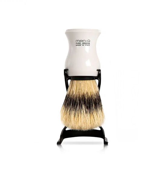 Помазок для бриття Men-U Pure Bristle Shaving Brush White