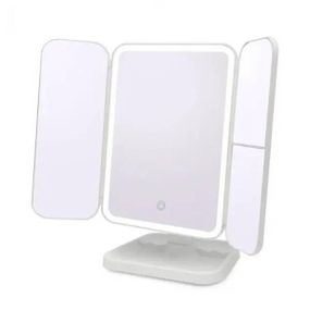 Дзеркало з підсвічуванням настільне потрійне WX-810 Біле