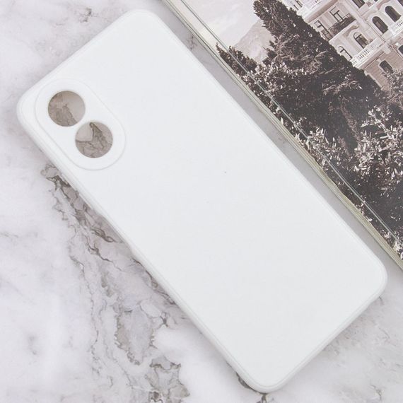 Силиконовый чехол Candy Full Camera для Oppo A78 4G Белый / White | Зображення 1