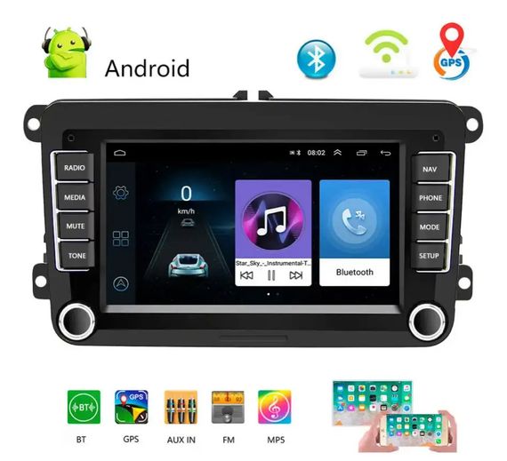 Штатна автомагнітола XPRO Volkswagen 7'' Android 12 4+32GB carplay чорний (41971-vw_4462) | Зображення 3