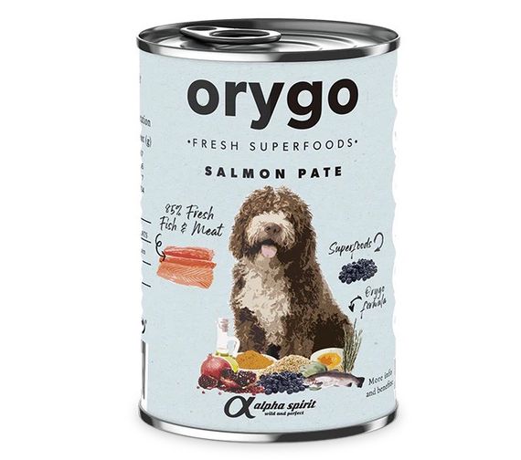 Вологий корм для собак з лососем Orygo Wet Salmon With Blueberries, 400 гр