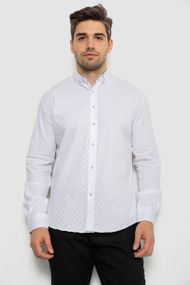 Рубашка мужская однотонная, цвет белый, 214R7075