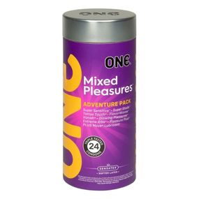 Набір презервативів зі змащенням"Змішані задоволення"ONE Mixed Pleasures (ціна за упаковку 24 шт) sexstyle