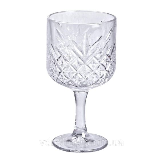 Келихи для вина на високій ніжці набір 6 шт винний келих скляний прозорий 400 мл HP-YH-44 | Зображення 2