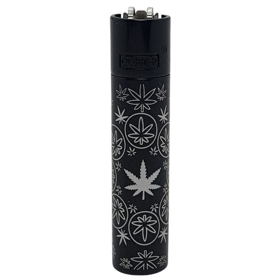 Газова Металева Запальничка Кліппер Clipper "Leaves Black" | Зображення 2
