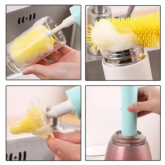 Электрическая беспроводная щетка – ершик Cup Cleaning Brush с насадками для уборки и мытья посуды · USB зарядка | Зображення 2