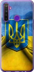 Чехол на Realme 5 Флаг и герб Украины 1 "375u-1862-17620"