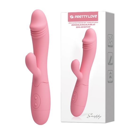 Вибратор Snappy Светло-розовый, 30 функций вибрации Sex Aura | Зображення 1