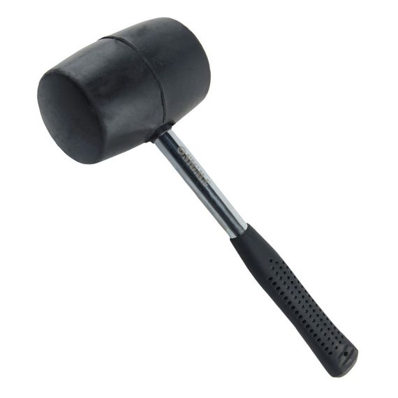 Киянка резиновая Sigma 900 г черная, металлическая обрезиненная рукоятка (4317501)