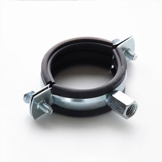 Хомут трубный 75-80мм (2 1/2'') М8/М10 с комб. гайкой APRO