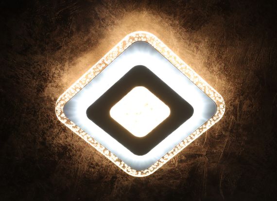 Сучасний квадратний світильник стельовий LED для кімнати кухні ванної 25133 Білий 4х25х25 см. | Зображення 1