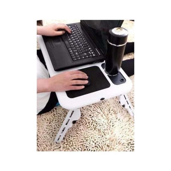 Складаний столик для ноутбука LD-09 E-Table, столик з охолодженням 2 CY-365 USB кулера | Зображення 8