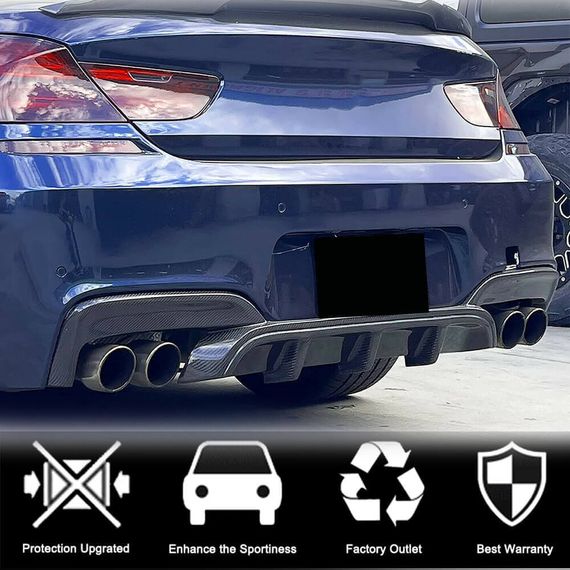 Дифузор заднього бампера Карбон V2 (M-Sport) для BMW 6 F12/F13/F06 2011-2015 рр | Зображення 1