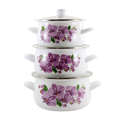 2W НАБІР ємал. 3-пр  2,0/3,0/4,0л  Орхідея 2  Бузкова 7323940000