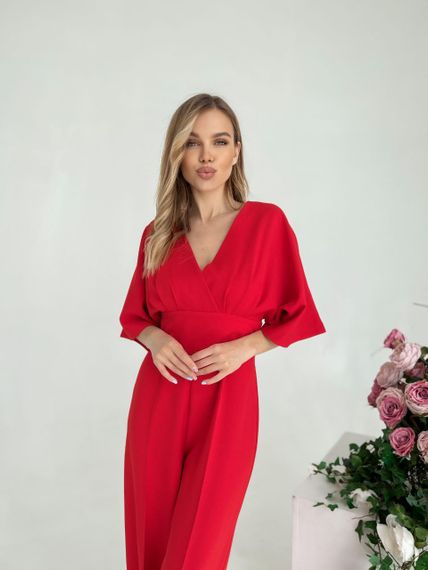 Жіночий комбінезон червоного кольору р. M 377484 | Зображення 6