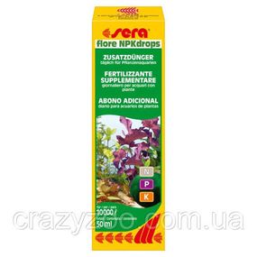 Рідке добриво для рослин Sera Flore NPKdrops на 10 000 л 50 мл 03209