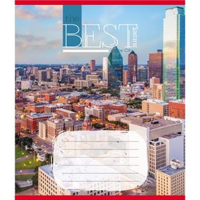 Тетрадь общая "Закат солнца в городе" 096-630190K-4 в клеточку, 96 листов