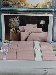 Постельное белье Romeo Line pudra Сатин-страйп Хлопок Евро размер