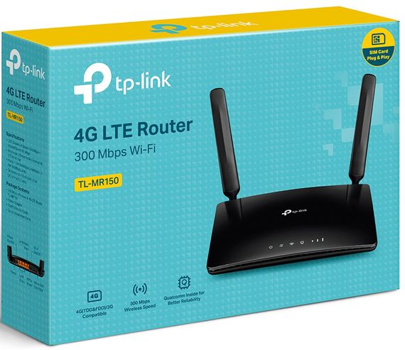 4G-Маршрутизатор TP-LINK TL-MR150 N300 4G LTE 3xFE LAN 1xFE WAN 1xSim Card Slot (TL-MR150) | Зображення 4