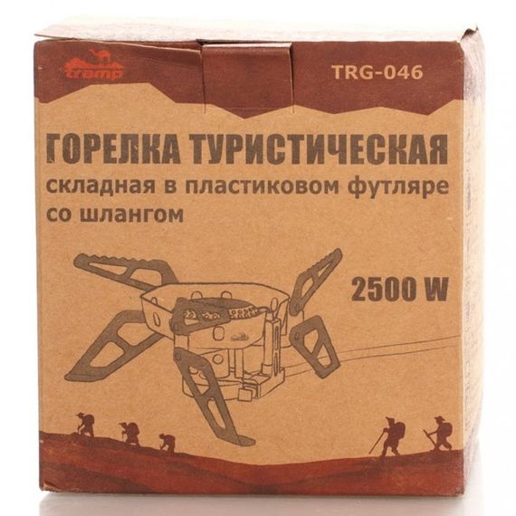 Пальник газовий Tramp зі шлангом і вітрозахистом, туристичний пальник трамп для кемпінгу, потужний пальник для риболовлі | Зображення 2