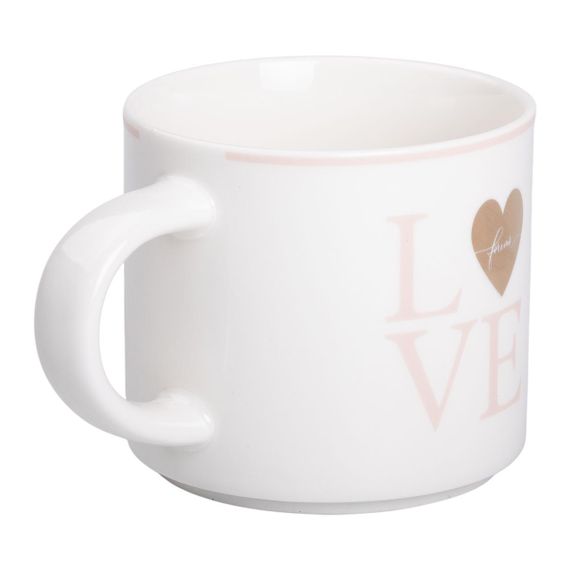 Чашка керамічна 350 (мл) для кави та чаю Love Біла RX-N240126WL | Зображення 1