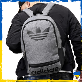 Рюкзак Adidas сірий, Адідас. Вмісткий рюкзак, брендовий, солідний. 2 відділення. Унісекс