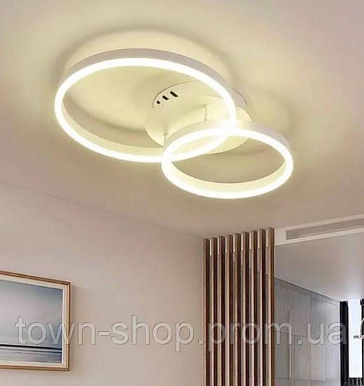 Люстра потолочная LED с пультом A8008/2-wh-k Белый 10х40х62 см.