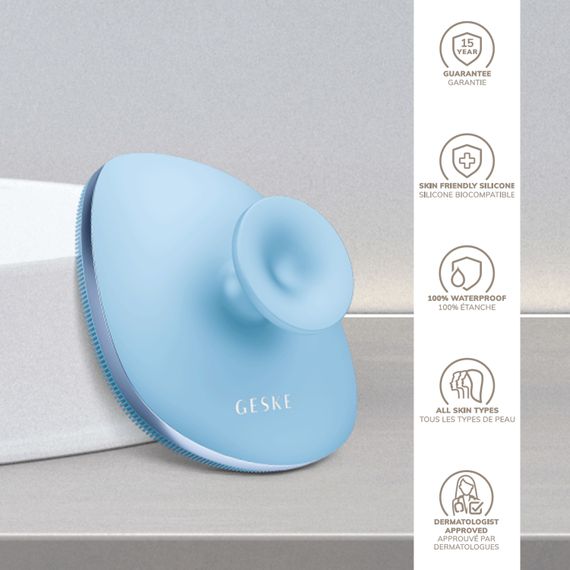 Щітка для тіла GESKE Body Brush metal 4в1 starlight, Блакитний | Зображення 2