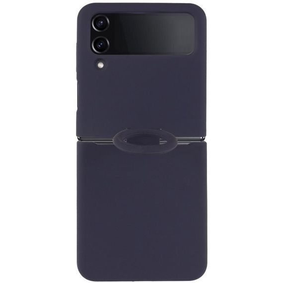 Чохол Foldables Silicone Cover Lakshmi (AAA) для Samsung Galaxy Z Flip4 Білий / White Темно-синій / Midnight blue | Зображення 1