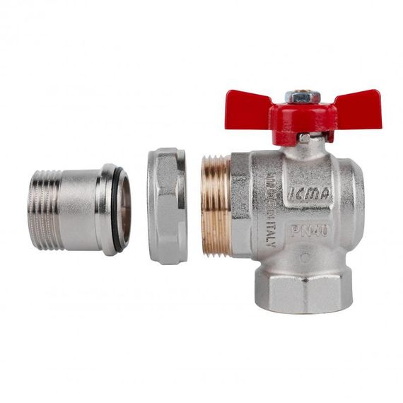 Кран кульовий Icma FAR. ROSSA 1" кутовий №361 | Зображення 3