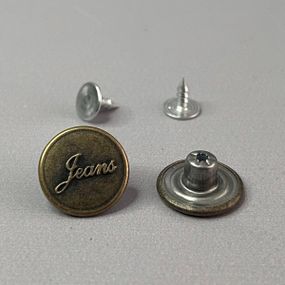Джинсовая пуговица Jeans 17мм Антик (50шт)