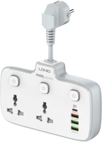 Універсальний мережевий подовжувач LDNIO SC2413 з 2 USB-портами та підтримкою PD і QC 3.0 (34396-01_316)