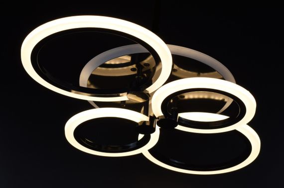 Люстра світлодіодна стельова LED світильник для квартири на стелю лед 26328 Чорний 10х39х61 см. | Зображення 2