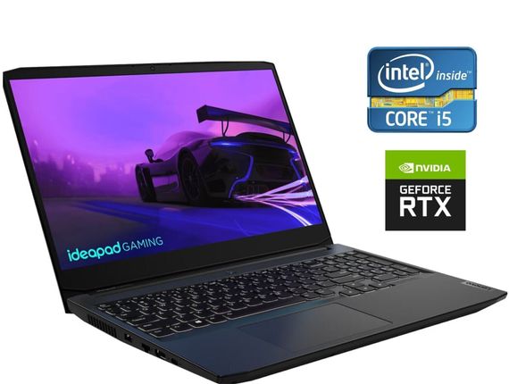 Игровой ноутбук Lenovo IdeaPad Gaming 3 15IHU6 / 15.6" (1920x1080) IPS / Intel Core i5-11300H (4 (8) ядра по 2.6 - 4.4 GHz) / 16 GB DDR4 / 480 GB SSD / nVidia GeForce RTX 3050, 4 GB GDDR6, 128-bit / WebCam б/у