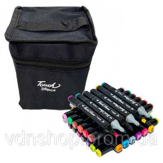 Фломастери професійні маркери 36, Набір професійних маркерів на спиртовій основі, Набір для скетчингу PX-75 | Зображення 1
