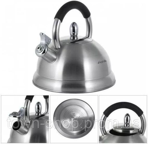 Чайник Kamille Whistling Kettle 2.7л из нержавеющей стали со свистком KM-1097 | Зображення 2