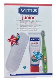 Набір для підлітків у пластиковому пеналі VITIS Junior (зубная щітка + зубна паста)