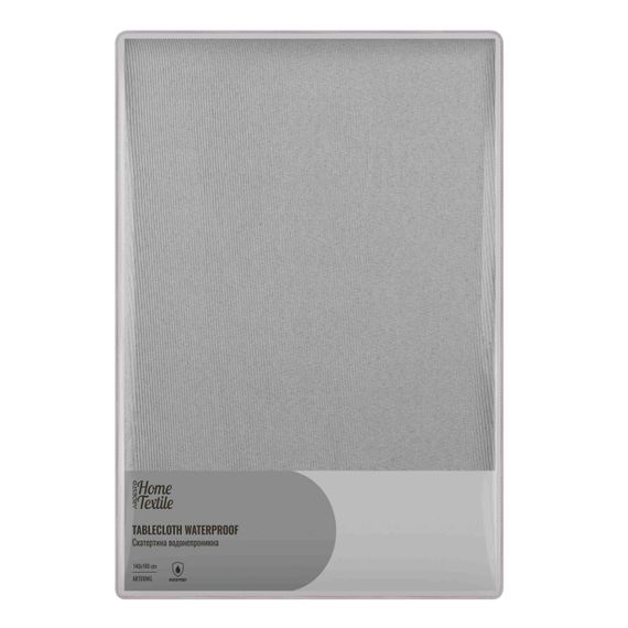 Скатертина ARDESTO Waterproof 140х180см, 100% поліестер, сірий (ART08WG)
