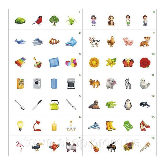 Настольная развивающая игра "Четвертый лишний" Ubumblebees (ПСФ077) PSF077, 2 варианта игры