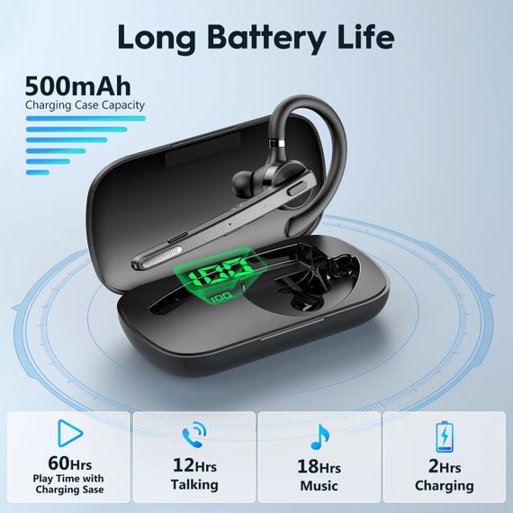 Навушники New Bee M53 Bluetooth 5.1 Headset Wireless Headphone Dual-Mic Mute CVC8.0 | Зображення 2