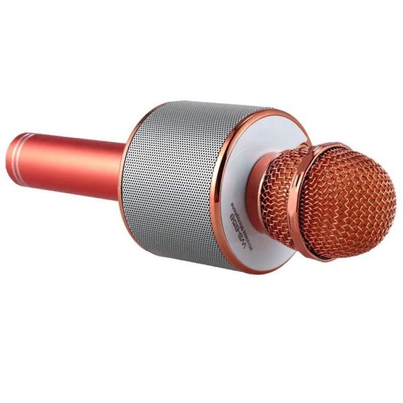 Караоке Мікрофон-колонка WS858 Rose Gold | Зображення 1