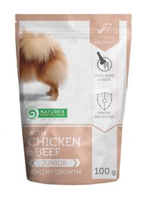 Корм Nature's Protection Healthy Growth вологий з куркою та телятиною для молодих собак малих порід 100 гр