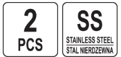 Скребки L-тип нержавійка 170х32х25 235х40х40 2штуки YATO YT-52860 | Зображення 3