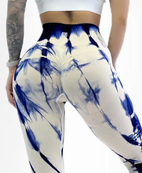 Лосіни пуш ап для фітнесу LILAFIT Біло-синій М (LFL000025) | Зображення 4