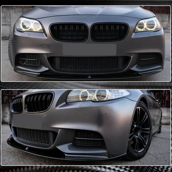 Накладка на передній бампер Lip V3 (для F10 M-Sport, Карбон) для BMW 5 серія F-10/11/07 2010-2016 рр | Зображення 3