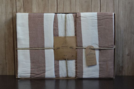 Постельное белье Limasso Stonewashed Ligne Epaisse 200 х 220 см Brown | Зображення 1