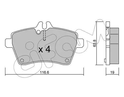 Колодки передні гальмівні Yaris/W169/W245 04-, CIFAM (8226460) | Зображення 6